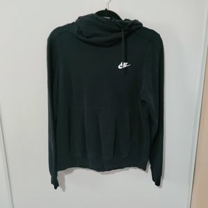 Nike Cowl High Neck Black Logo Pullover Hoodie  Sweater Sportswear Active Wear